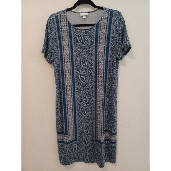 J. Jill Dresses J Jill Dress Womens Sz S Blue Paisley Floral Short